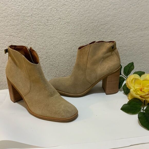 Lucky Brand Pellyon Western Bootie Slate Tan Size 8.5M - Picture 2 of 11